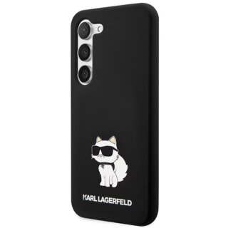 Karl Lagerfeld KLHCS24SSNCHBCK Samsung Galaxy S24 szilikon hátlap tok - fekete