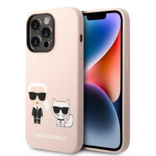 Karl Lagerfeld KLHMP14LSSKCI MagSafe iPhone 14 Pro szilikon hátlap tok - rózsaszín