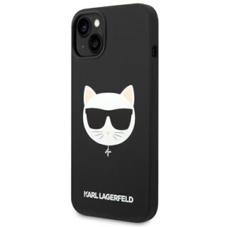 Karl Lagerfeld KLHMP14MSLCHBK MagSafe iPhone 14 Plus szilikon hátlap tok - fekete
