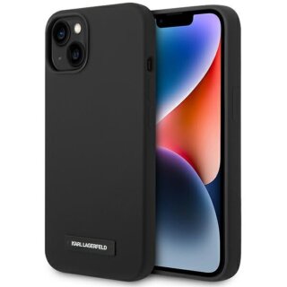 Karl Lagerfeld KLHMP14MSLMP1K MagSafe iPhone 14 Plus szilikon hátlap tok - fekete