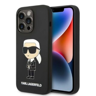 Karl Lagerfeld KLHMP14XSNIKBCK MagSafe iPhone 14 Pro Max szilikon hátlap tok - fekete