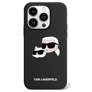 Karl Lagerfeld KLHMP15LSKCHPPLK MagSafe iPhone 15 Pro szilikon hátlap tok - fekete