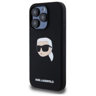 Karl Lagerfeld KLHMP15LSKHPPLK MagSafe iPhone 15 Pro szilikon hátlap tok - fekete