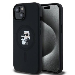 Karl Lagerfeld KLHMP15MSCMKCRHK MagSafe iPhone 14 Plus / 15 Plus szilikon hátlap tok - fekete