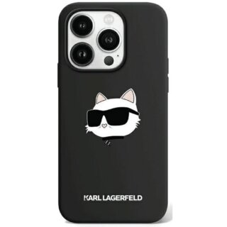 Karl Lagerfeld KLHMP15XSCHPPLK MagSafe iPhone 15 Pro Max szilikon hátlap tok - fekete