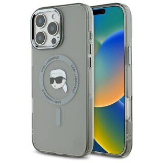 Karl Lagerfeld KLHMP16LHLSKIK MagSafe iPhone 16 Pro kemény hátlap tok - fekete