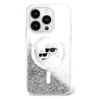 Karl Lagerfeld KLHMP16MLGKCSGH MagSafe iPhone 16 Plus kemény hátlap tok - átlátszó/csillámos