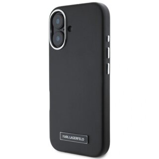 Karl Lagerfeld KLHMP16MPGMSRPK MagSafe iPhone 16 Plus bőr hátlap tok - fekete