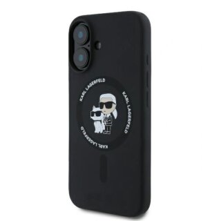 Karl Lagerfeld KLHMP16MSCMKCRHK MagSafe iPhone 16 Plus szilikon hátlap tok - fekete