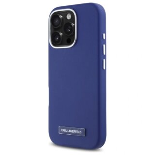 Karl Lagerfeld KLHMP16XPGMSRPB MagSafe iPhone 16 Pro Max bőr hátlap tok - kék