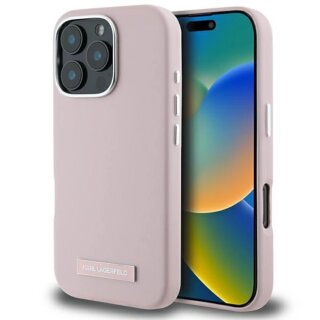 Karl Lagerfeld KLHMP16XPGMSRPP MagSafe iPhone 16 Pro Max bőr hátlap tok - rózsaszín
