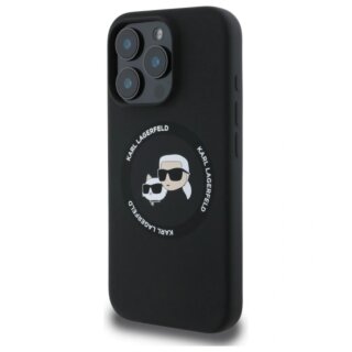 Karl Lagerfeld KLHMP16XSKCHTCK MagSafe iPhone 16 Pro Max szilikon hátlap tok - fekete