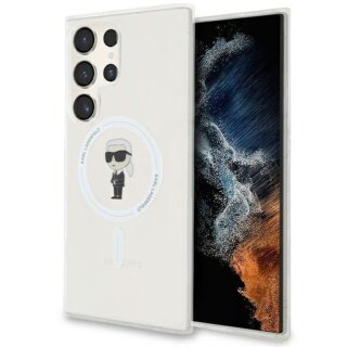 Karl Lagerfeld KLHMS24LHFCKNOT MagSafe Samsung Galaxy S24 Ultra kemény hátlap tok - átlátszó