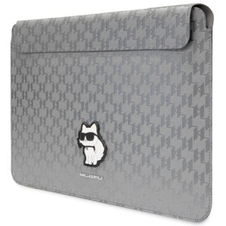 Karl Lagerfeld KLCS14SAKHPCG becsúsztathatós bőr laptop tok 14"-ig - ezüst