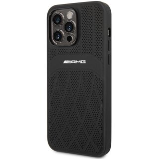 Mercedes AMG AMHMP14XOSDBK MagSafe iPhone 14 Pro Max bőr hátlap tok - fekete