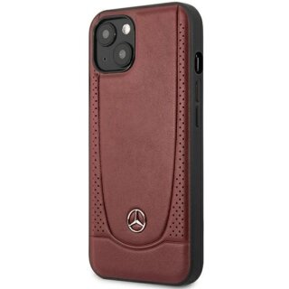 Mercedes MEHCP15SARMRE iPhone 13 / 14 / 15 bőr hátlap tok - piros