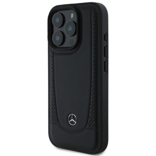 Mercedes MEHCP16XARMBK iPhone 16 Pro Max bőr hátlap tok - fekete