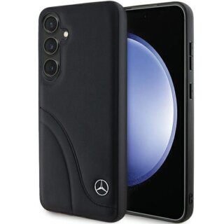 Mercedes MEHCS24M23RBCSK Samsung Galaxy S24+ Plus bőr hátlap tok - fekete