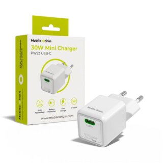 Mobile Origin PW23 hálózati töltő adapter (1x USB-C) 30W - fehér