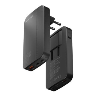 Mobile Origin Slim Charger GaN III hálózati töltő (2xUSB-C, USB-A) 65W - fekete