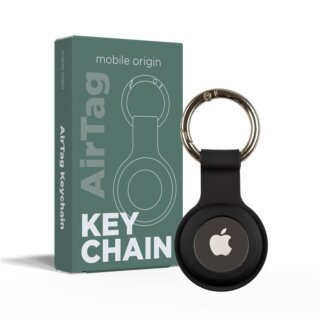 Mobile Origin KeyChain Apple AirTag kulcstartó tok - fekete