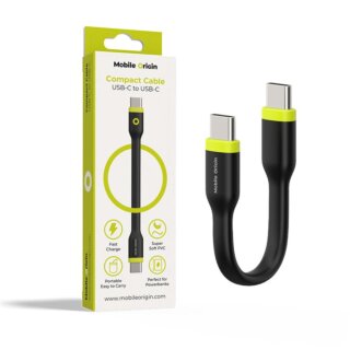 Mobile Origin Compact USB-C - USB-C kábel - 10cm - fekete