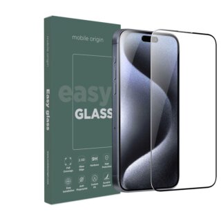 Mobile Origin EasyGlass iPhone 15 Pro Max teljes kijelzővédő üvegfólia