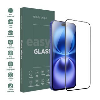 Mobile Origin EasyGlass iPhone 15 / 16 teljes kijelzővédő üvegfólia