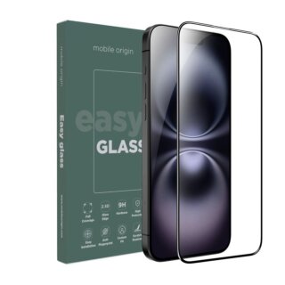 Mobile Origin EasyGlass iPhone 15 Plus / 16 Plus teljes kijelzővédő üvegfólia