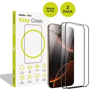 Mobile Origin EasyGlass iPhone 16 Pro teljes kijelzővédő üvegfólia - 2db