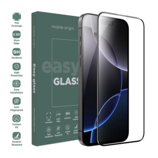 Mobile Origin EasyGlass iPhone 16 Pro Max teljes kijelzővédő üvegfólia