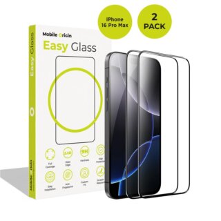 Mobile Origin EasyGlass iPhone 16 Pro Max teljes kijelzővédő üvegfólia - 2db