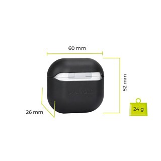 Mobile Origin Leather Apple AirPods 4 bőr tok - fekete