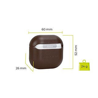 Mobile Origin Leather Apple AirPods 4 bőr tok - barna