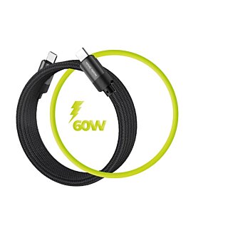 Mobile Origin Magnetic Patented USB-C - USB-C kábel összetekeredő - 100cm - fekete