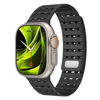 Mobile Origin Magnetic Strap Apple Watch 46mm / 45mm / 44mm / Ultra 49mm szilikon szíj - fekete