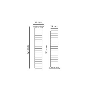 Mobile Origin Magnetic Apple Watch 46mm / 45mm / 44mm / Ultra 49mm szilikon szíj - rózsaszín/zöld