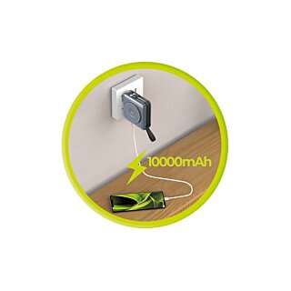 Mobile Origin MagSafe PowerBank 10000mAh külső akkumulátor beépített USB-C + Lightning kábellel - szürke