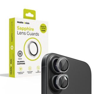 Mobile Origin Sapphire iPhone 16 / 16 Plus lencsevédő üvegfólia - átlátszó