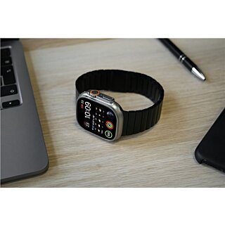 Mobile Origin Titanium Apple Watch 46mm / 45mm / 44mm / Ultra 49mm titán fém szíj - fekete