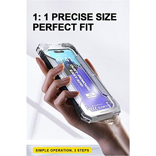 Mobile Origin Yellow Screen Guard iPhone 16 teljes kijelzővédő üvegfólia felhelyező applikátorral