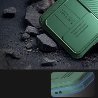 Nillkin CamShield Pro Samsung Galaxy A55 5G ütésálló hátlap tok kameravédővel - fekete