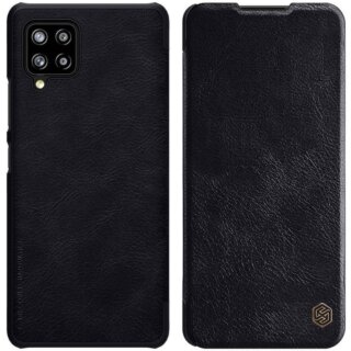 Nillkin QIN Samsung Galaxy A42 5G kinyitható bőr tok - fekete