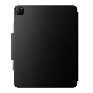 Nomad Leather Folio Plus iPad Pro 12,9" (2022/2021/2020/2018) / Air 13" (2025/2024) kinyitható bőr tok ceruzatartóval - fekete
