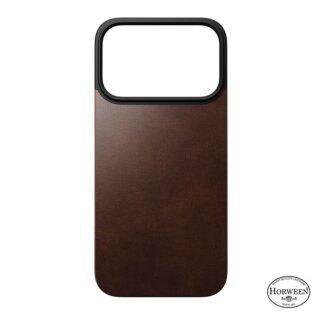 Nomad Magnetic Leather Magsafe iPhone 17 Pro Horween bőr hátlap - barna