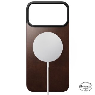 Nomad Magnetic Leather Magsafe iPhone 17 Pro Max Horween bőr hátlap tok - barna