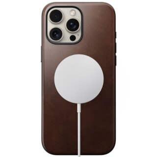 Nomad Modern Leather iPhone 16 Pro Max bőr hátlap tok - barna