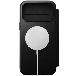 Nomad Modern Leather Folio MagSafe iPhone 17 Pro Max kinyitható bőr tok - fekete