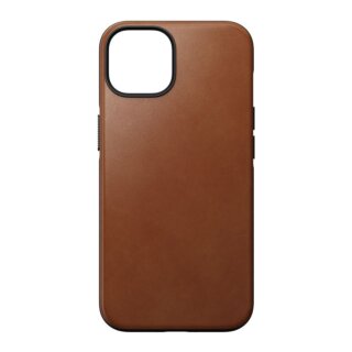Nomad Modern Leather MagSafe iPhone 14 bőr hátlap tok - barna