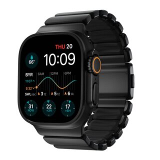 Nomad Spartan Apple Watch 46mm / 45mm / 44mm / Ultra 49mm titán szíj - fekete